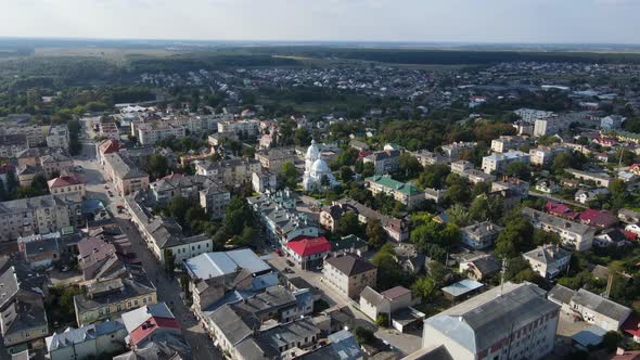 Aerial Shot City Brody, Ukraine