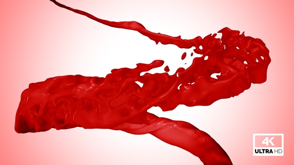 Circle Red Paint Splash V1