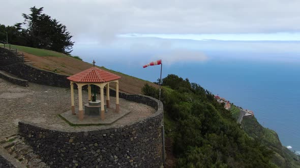 Drone view of Mirador de La Corona viewpoint in Tenerife, Canary Islands, Spain