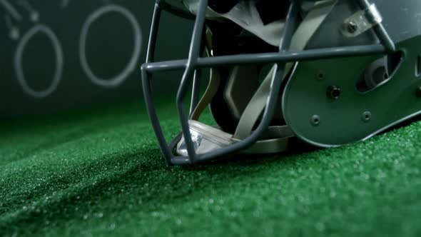 Head gear on artificial turf