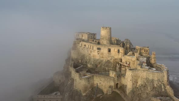 Aerial view of Spissky Castle in Spisske Podhradie, Slovakia