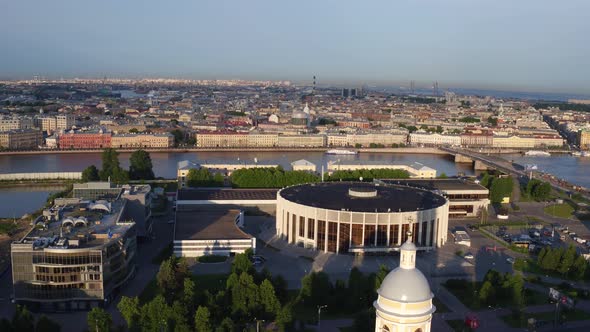 Saint Petersburg Aerial 64. Roofs.