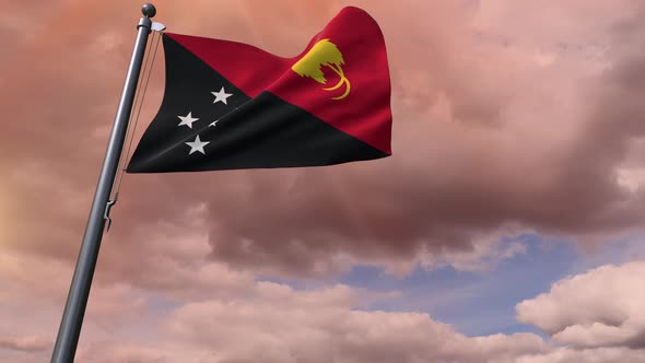 Papua New Guinea Flag 4K