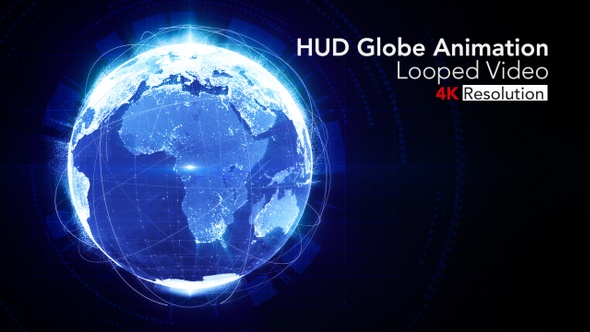 Hud Globe Looped Animation 4K