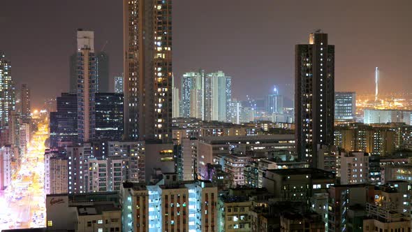 Hong Kong city at night