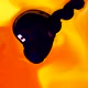 Black Paint Drop Into Yellow Liquid Paint - VideoHive Item for Sale