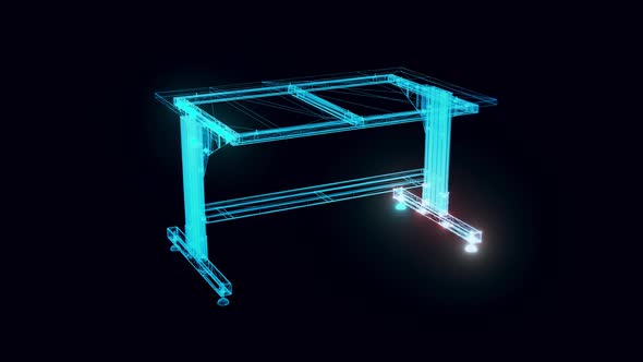 Adjustable Working Table Hologram Rotating 4k alt