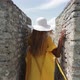 Girl In Yellow Dress Walking On Mayan Ruin Temple Belize - VideoHive Item for Sale