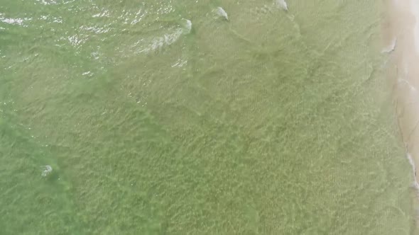 Spectacular summer warm clear Gulf Shores Alabama aerial