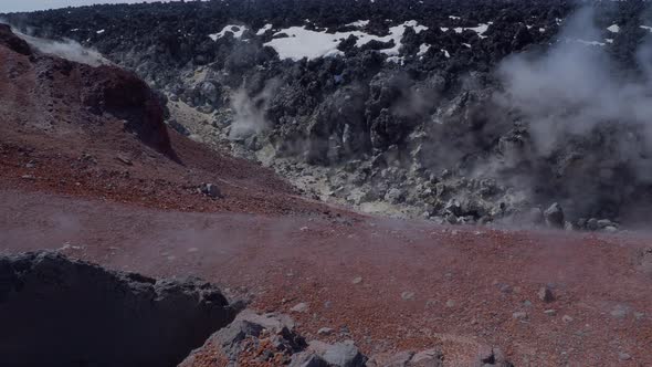 Caldera of Avachinsky Stratovolcano Also Known As Avacha Volcano