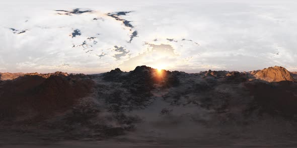 Aerial VR 360 Panorama of Mountains