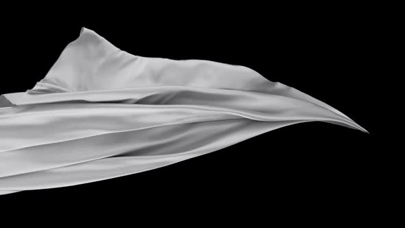 Flowing white cloth, Slow Motion
