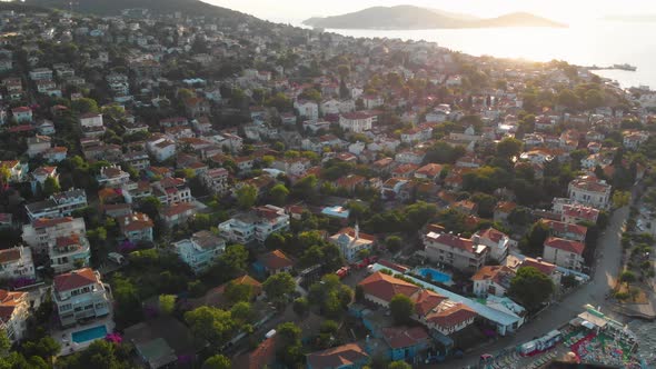 Aerial View of Princes Islands in Istanbul Turkey - Büyükada Adalar