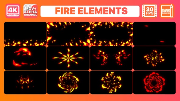 Fire Elements And Backgrounds | Motion Graphics