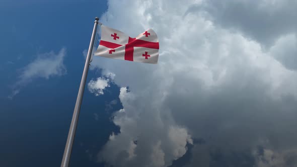Georgia Flag Waving 4K