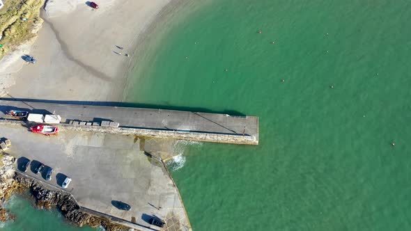 Aerial View of the Pier at Portnablagh Co