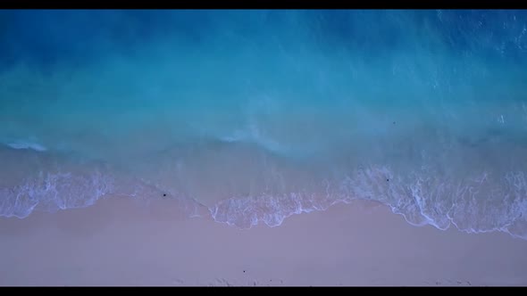 Aerial view landscape of exotic lagoon beach vacation by aqua blue water and white sand background o