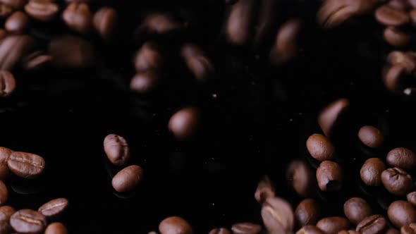 Coffee Beans Rotate Slowly