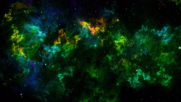 Flying Through Space. Starry outer space background texture