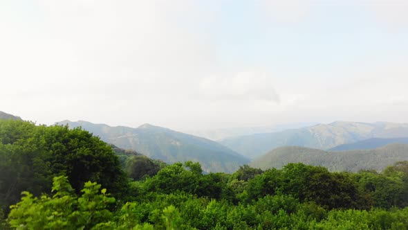 Green Caucasus Mountains Background