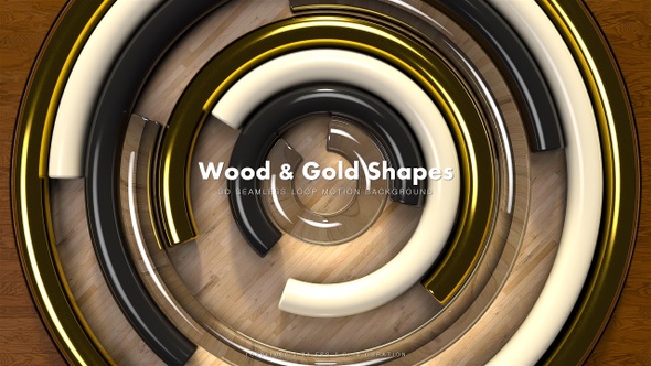 Wood And Gold Shapes 63