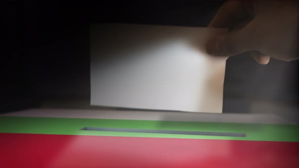 Digital Composite Hand Voting To National Flag OF Bulgaria
