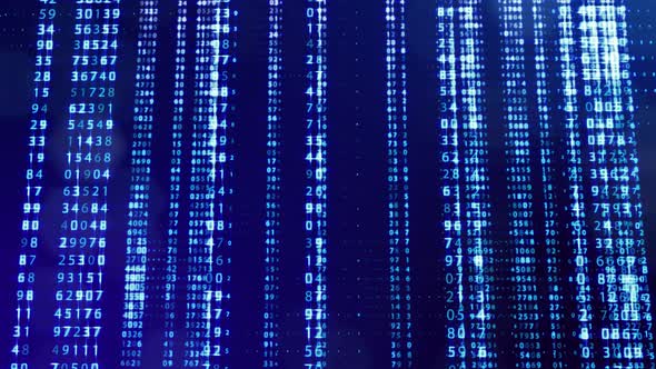 3d Loop Background Concept of Digital Data Processing Calculation and Visualization of Computation