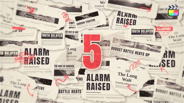 Newspaper Countdown Intro - FCPX