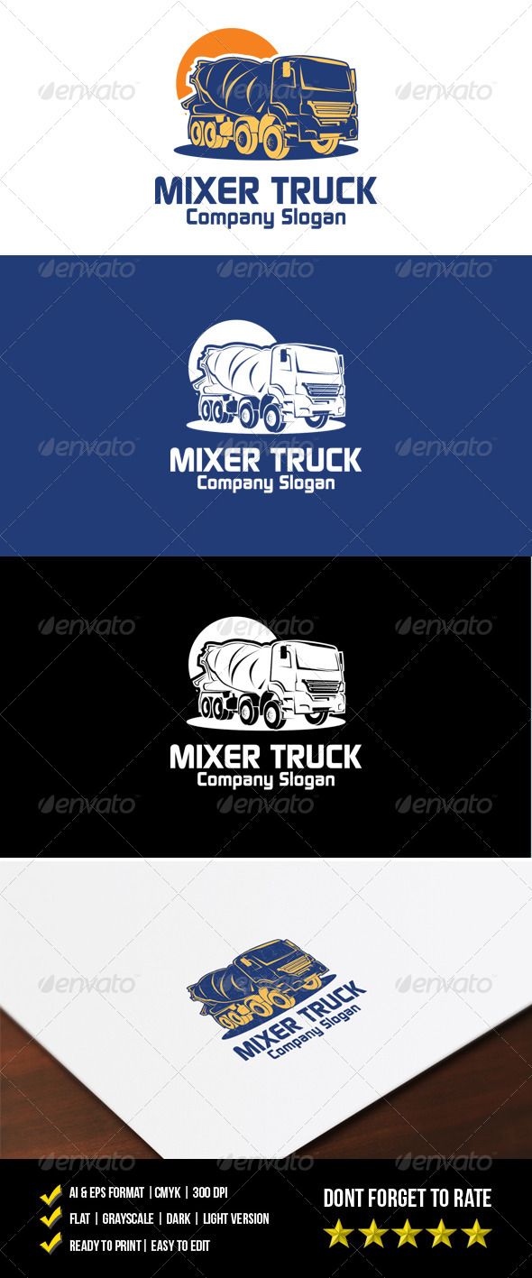 Mixer Truck Logo