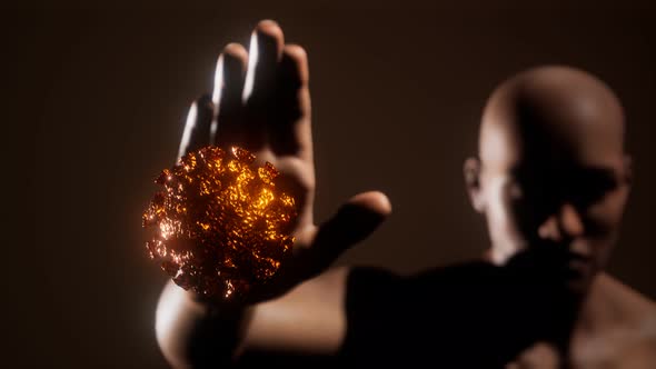 Scared Man Gesturing Stop Afraid of Coronavirus COVID-19 Infection alt