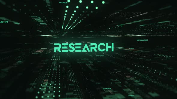 Sci Fi Digital Data Word Research