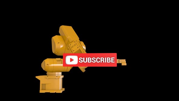 Robotic Arm and Youtube Subscribe alt