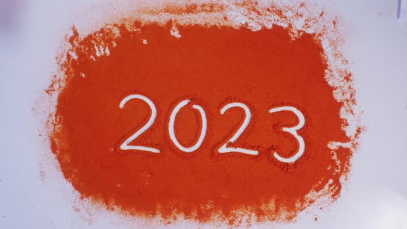 Hand Writes On Chilli   2023 Year