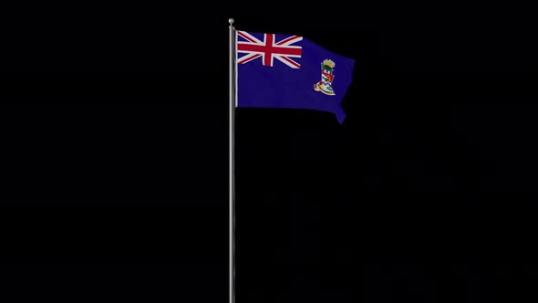Cayman Islands Flag Pole Loops With Alpha