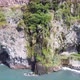 Amazing aerial drone view of the ocean and cliffs. Beautiful blue ocean water - VideoHive Item for Sale
