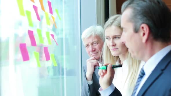 Group of business people brainstorming ideas