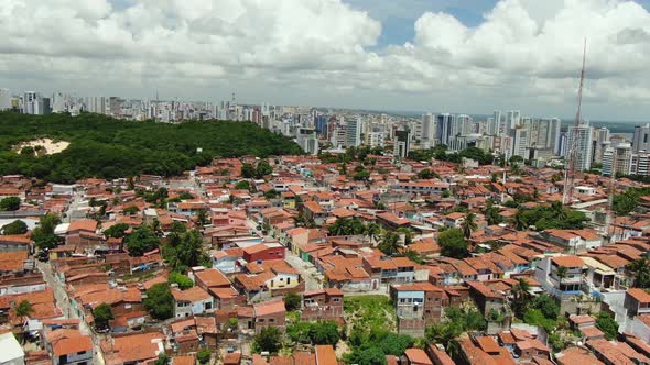 Top view of residential houses on Brazil