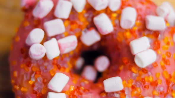 Pink Donuts Decorated with Marshmello