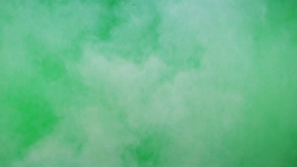 Smoke on Green Chroma Key Background alt