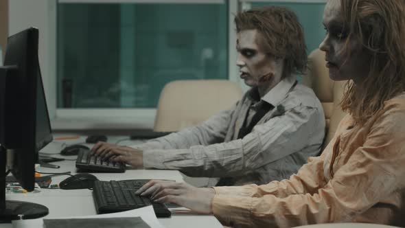 Mindless Zombie Workers in Office