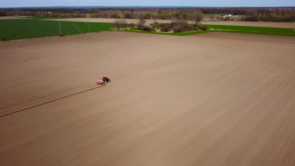 Tractor at Work in Field