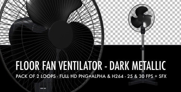 Floor Fan - Dark Metallic - Pack of 2 alt
