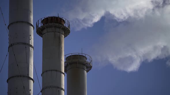 Smoke Comes From the Chimney. Air Pollution. Ecology. Kyiv. Ukraine.