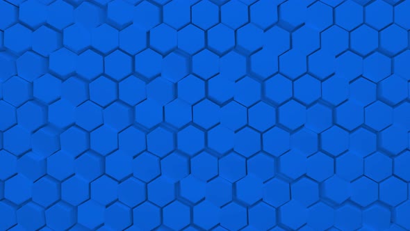 Abstract blue hexagonal background