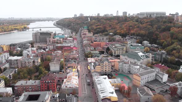 Kyiv, Ukraine. Podil District. Aerial View