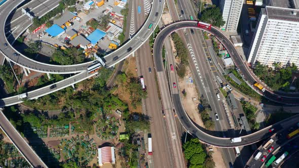 Top down view of Hong Kong