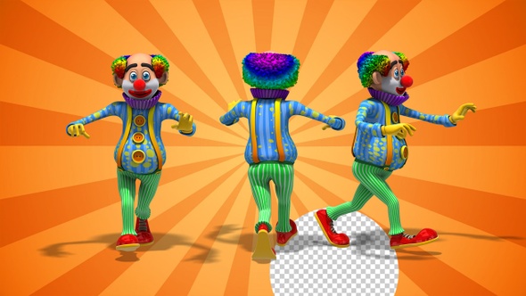 Circus Clown Running (3-Pack) alt
