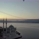 Ortakoy Mosque and Istanbul Bosphorus Bridge Aerial Video - VideoHive Item for Sale