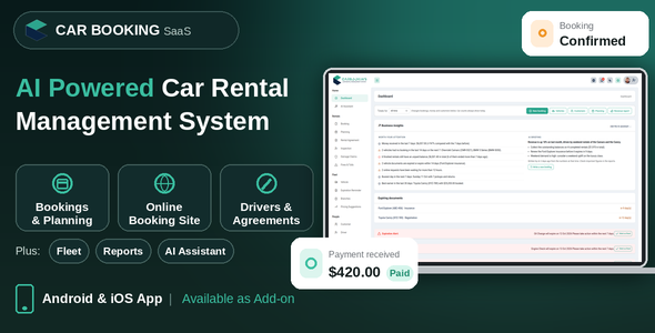 Car Booking SaaS - AI Powered Car Rental Management System