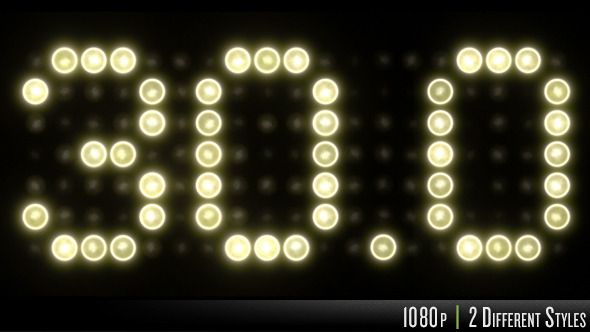 30 Second Countdown on Sports Clock Scoreboard